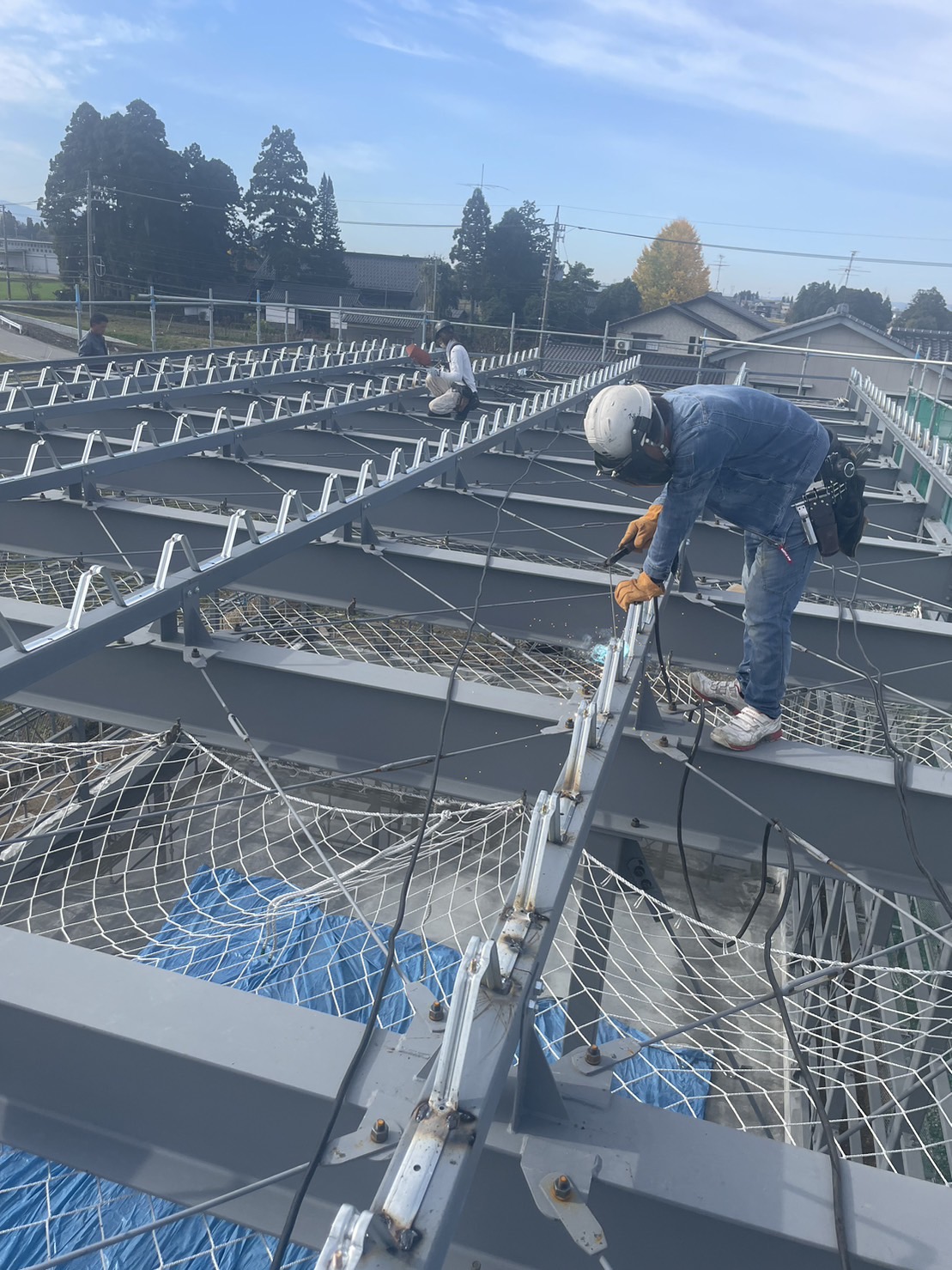 中新川郡立山町　新築鉄骨建物 折板屋根工事